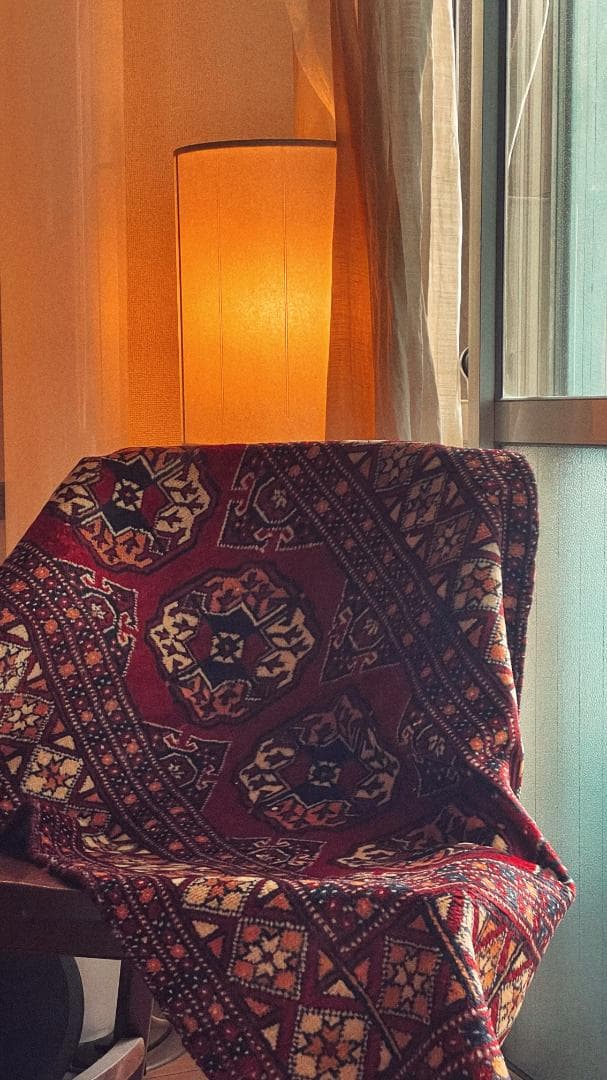 【月末セール】 115×72アフガニスタントルクメン手織りヴィンテージラグギュル