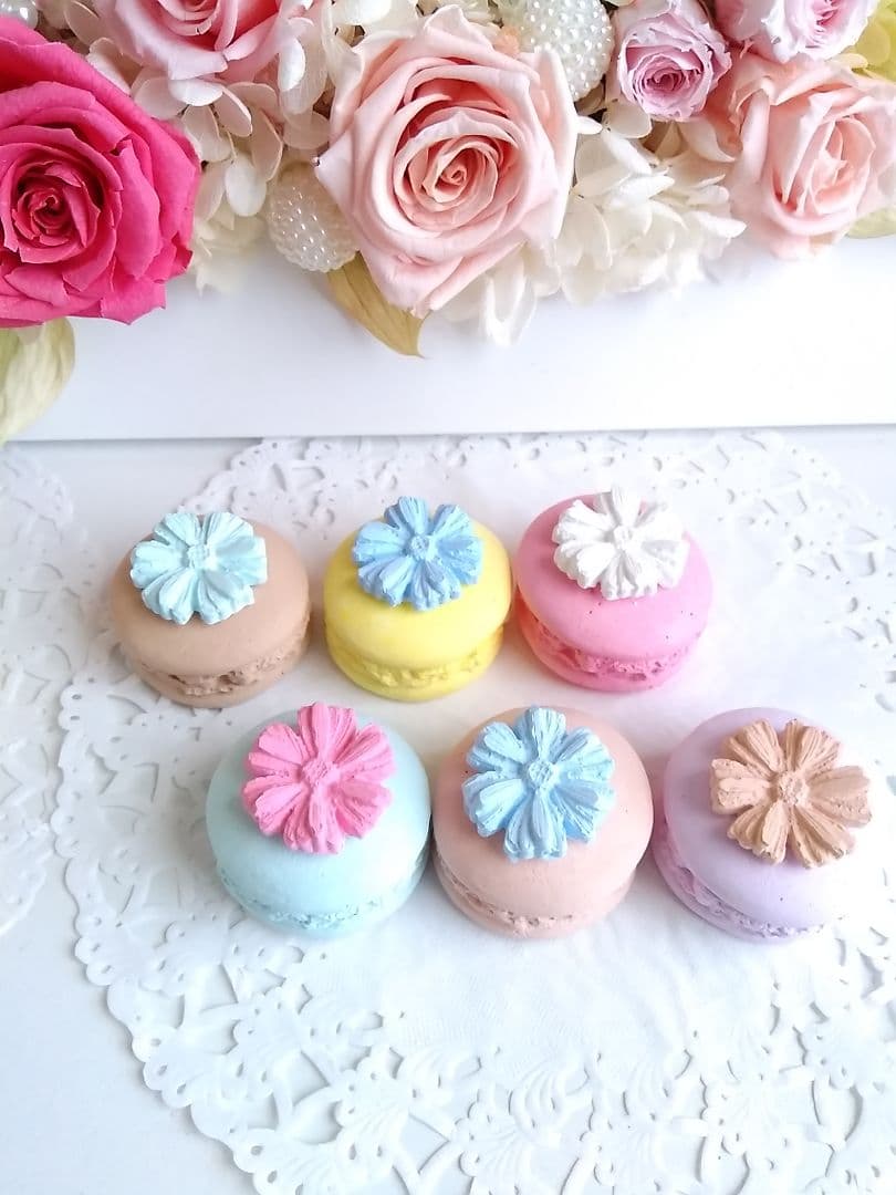マカロンフラワーアロマストーン６個セット