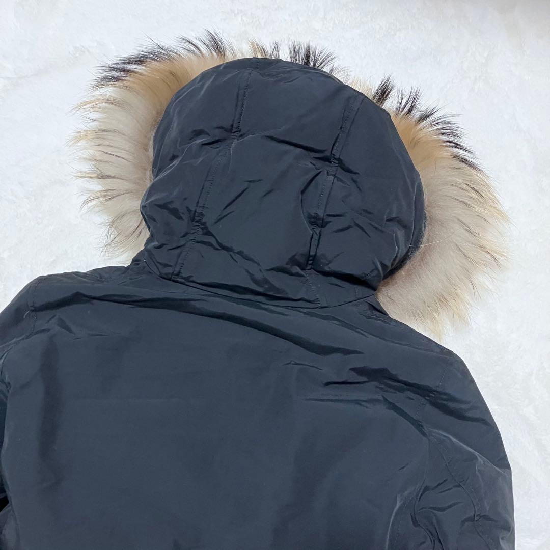美品 WOOLRICH アークティックパーカ XS ダウン コート ファー 黒
