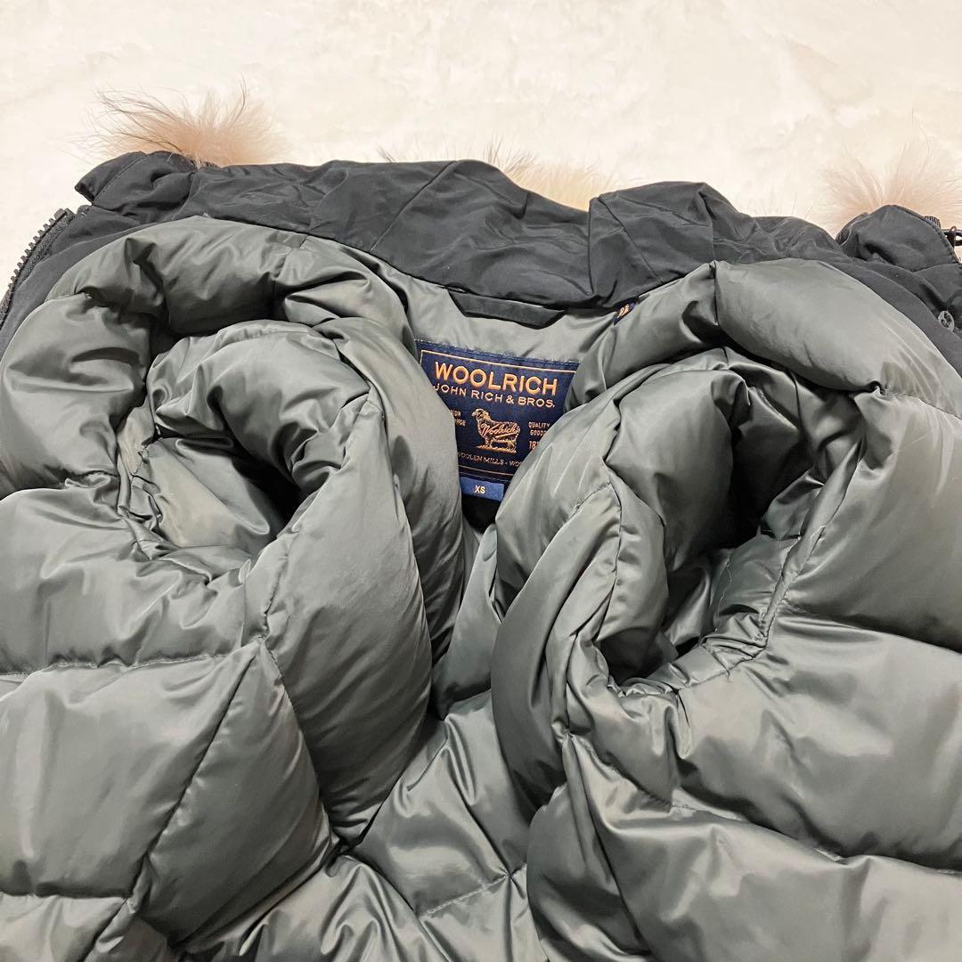 美品 WOOLRICH アークティックパーカ XS ダウン コート ファー 黒