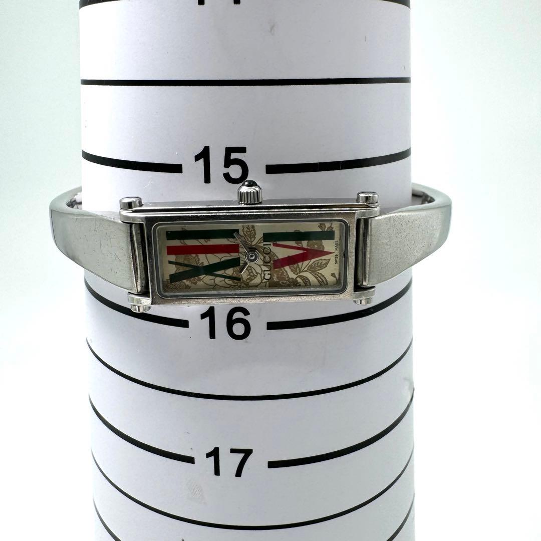 新品電池 GUCCI 1500 L 花柄 腕時計 希少 ブレスウォッチ シルバー