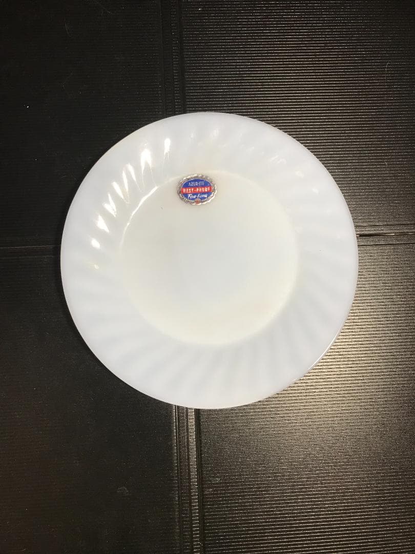 ファイヤーキングスワールアズライト デイナーセット（ラベル付き、ＧＬＡＳＳ刻印）