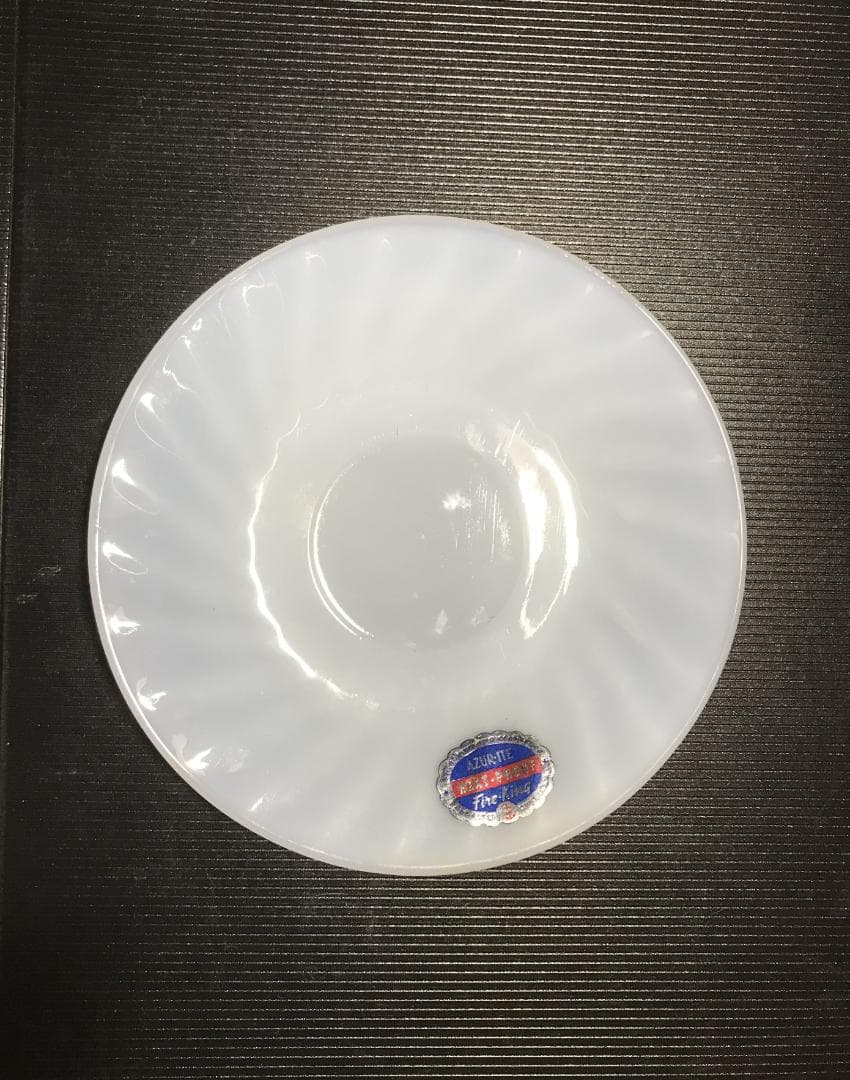 ファイヤーキングスワールアズライト デイナーセット（ラベル付き、ＧＬＡＳＳ刻印）