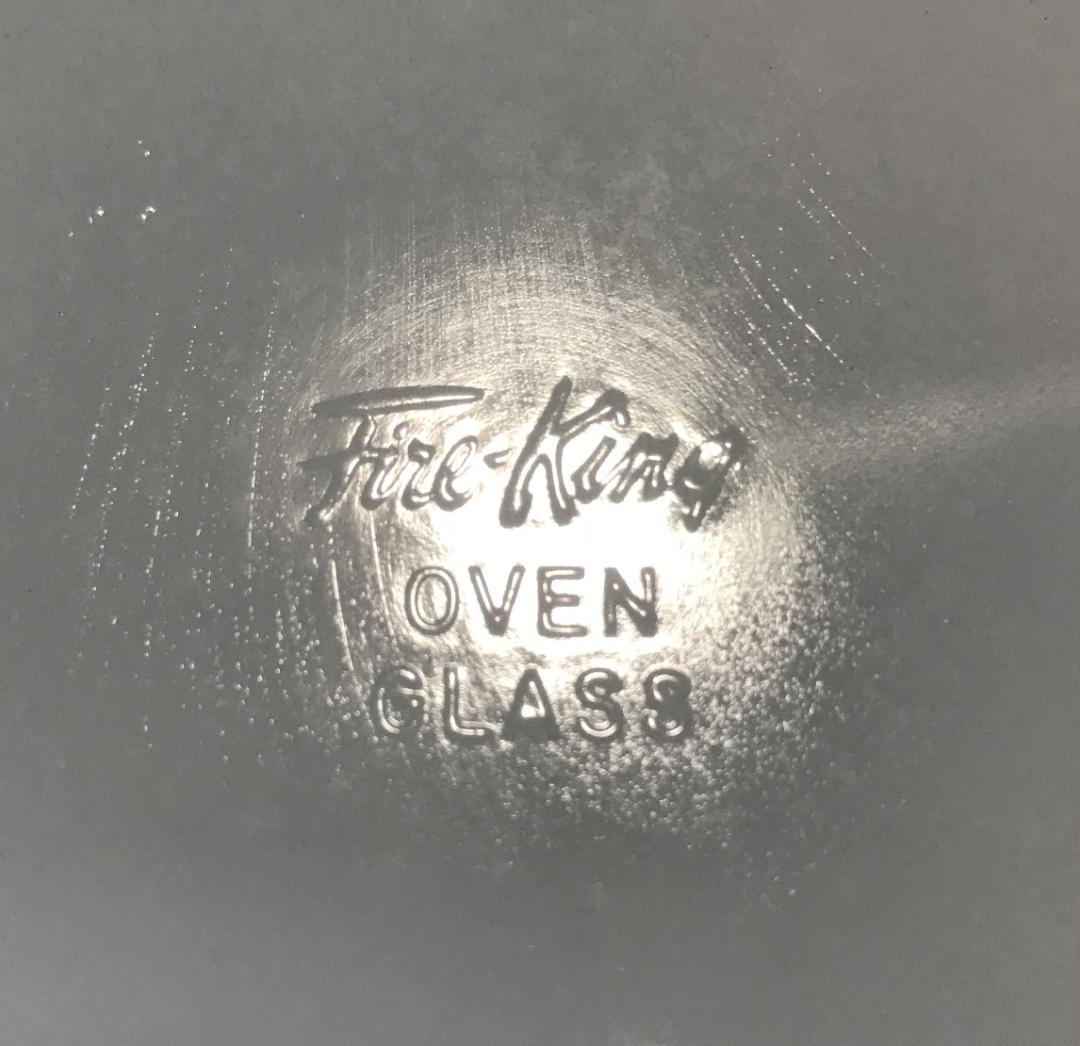 ファイヤーキングスワールアズライト デイナーセット（ラベル付き、ＧＬＡＳＳ刻印）