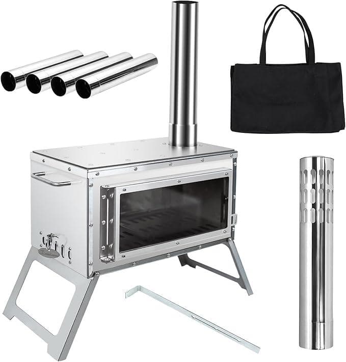 MOON LENCE 薪ストーブ 二次燃焼 耐熱ガラス窓/Y31179-E2