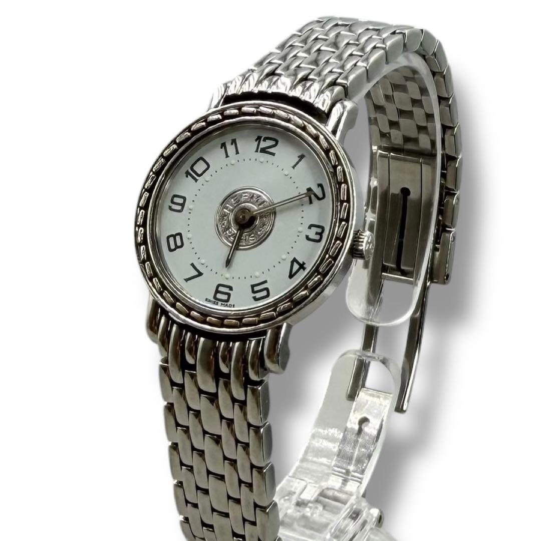 美品 HERMES エルメス セリエ 時計 腕時計 Vintage シルバー