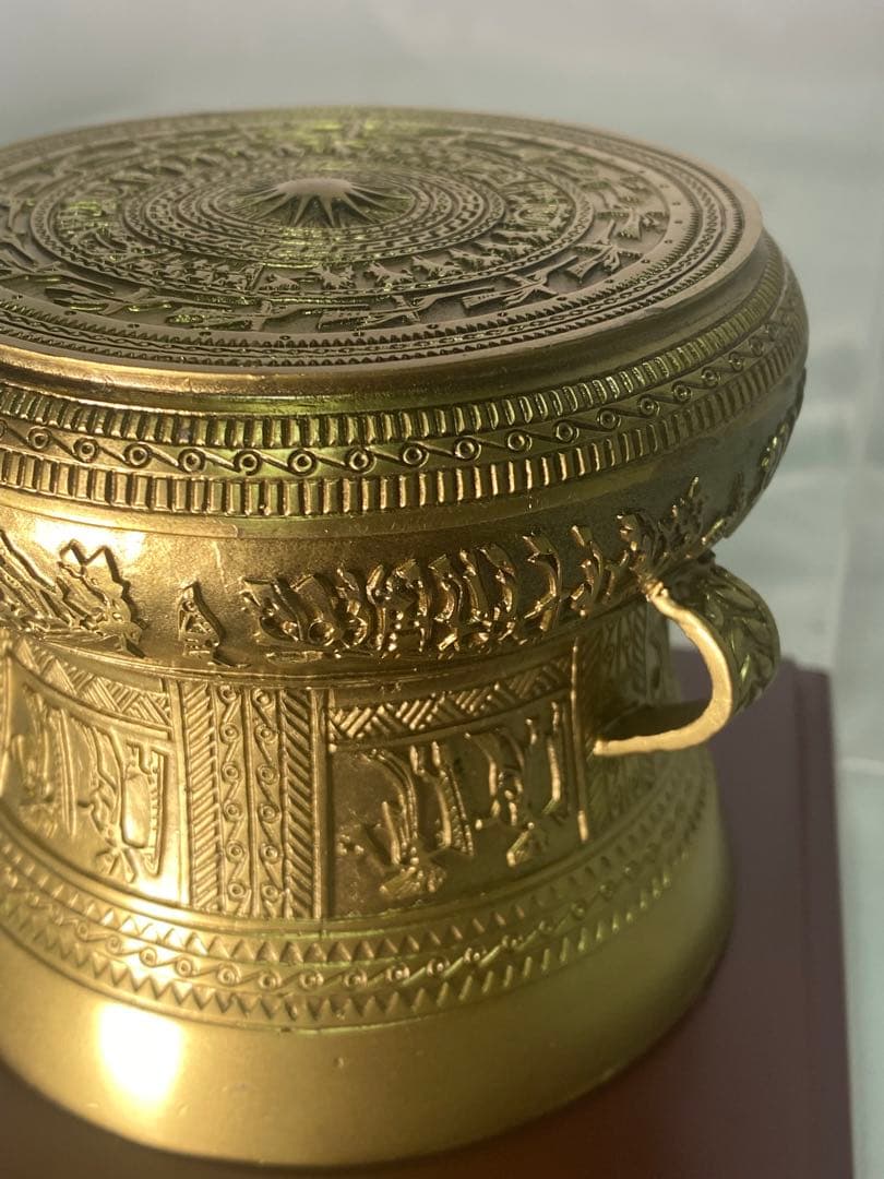 2521❣️ベトナム　ドンソンドラム　銅鼓　オブジェ