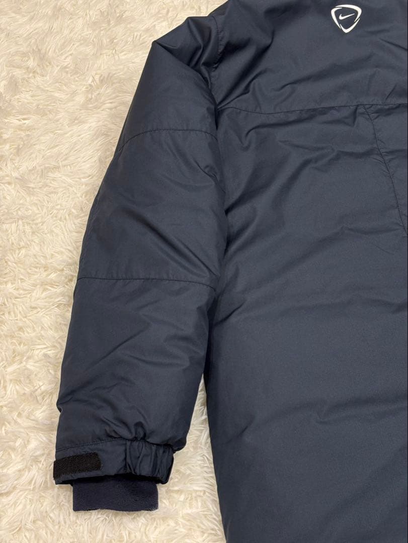 NIKE ベンチコート ネイビー L 中綿 肉厚 フード着脱　2way
