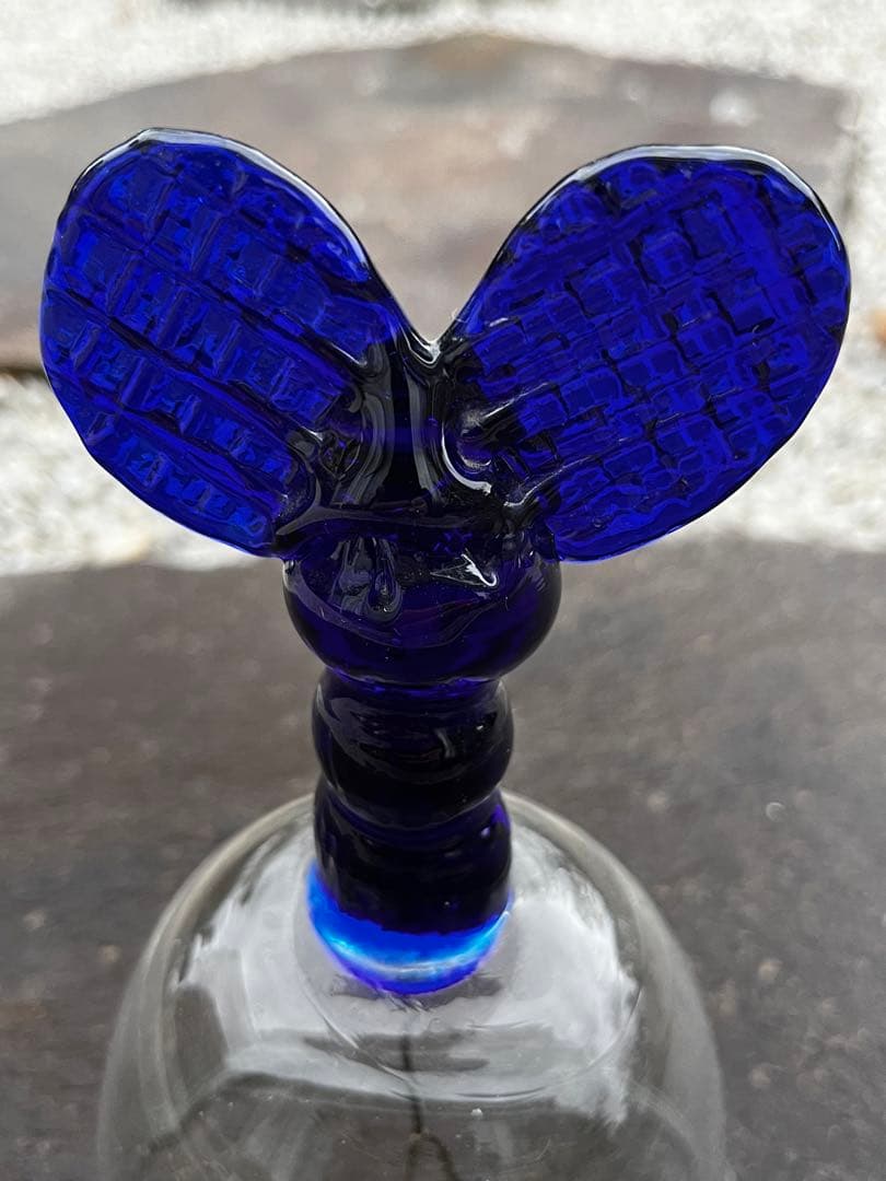 ミッキーマウス型　ガラス製　呼鈴　アンティーク