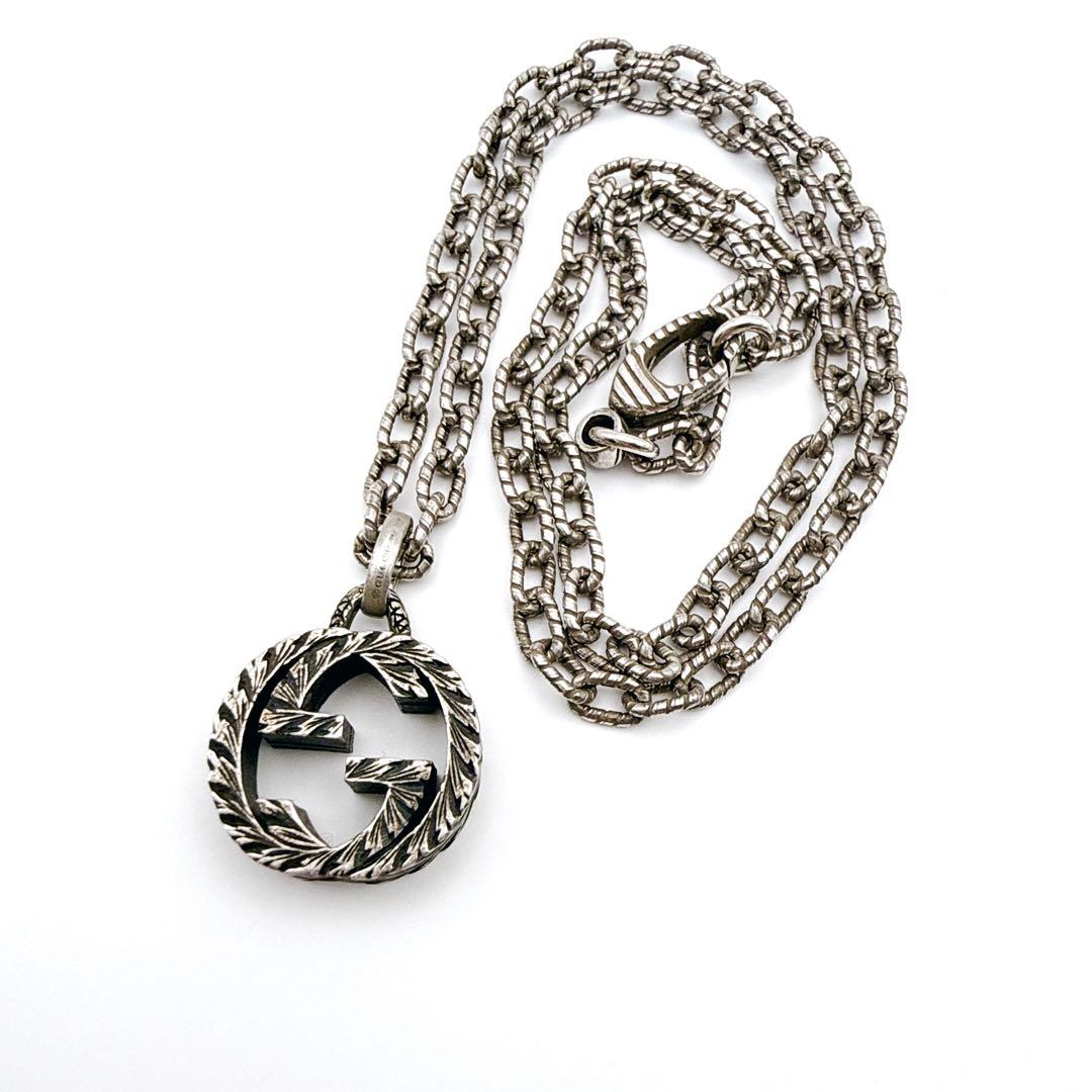 GUCCI グッチ ネックレス インターロッキングG アラベスク ラージ