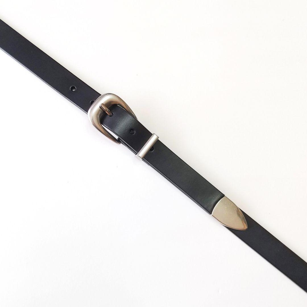 てるちゃん レザーベルト ブラック ハンドメイド KT-003