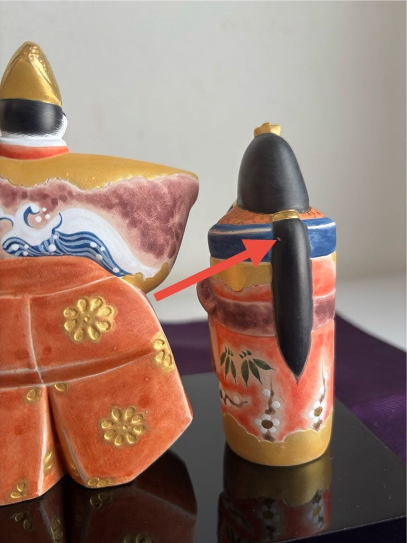 雛人形 佐藤好昭作 筑前博多人形 古典立雛 木箱付　３月