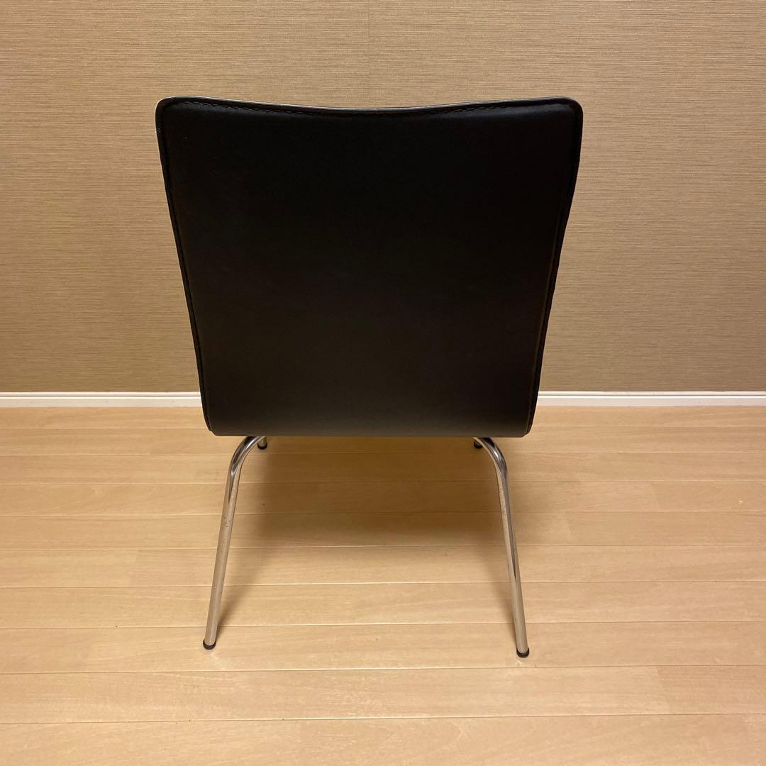 ブラック ストライプデザイン ダイニングチェア