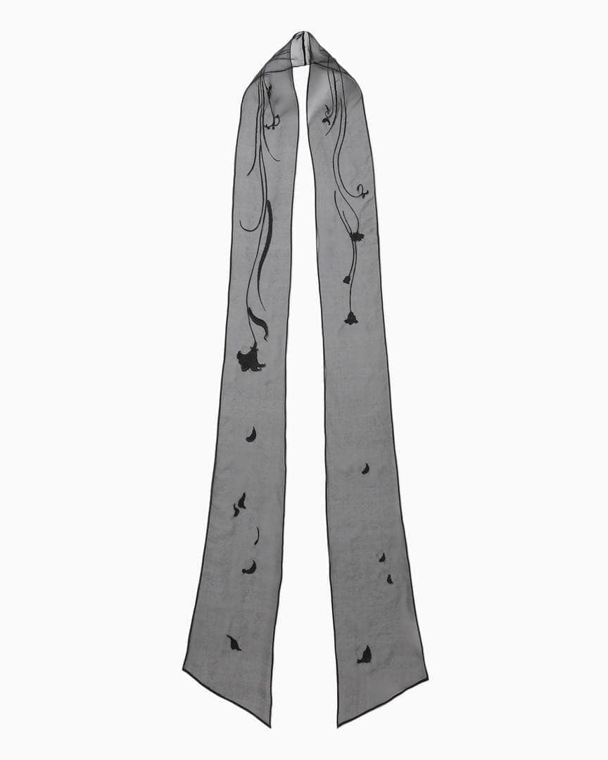 Mame Kurogouchi スカーフ Floral Scarf 花柄刺繍