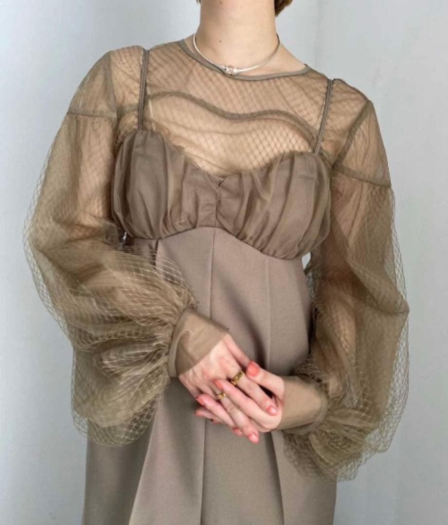 サロペット・オーバーオール・オールインワン NET TULLE TOP LAYERED ROMPERS