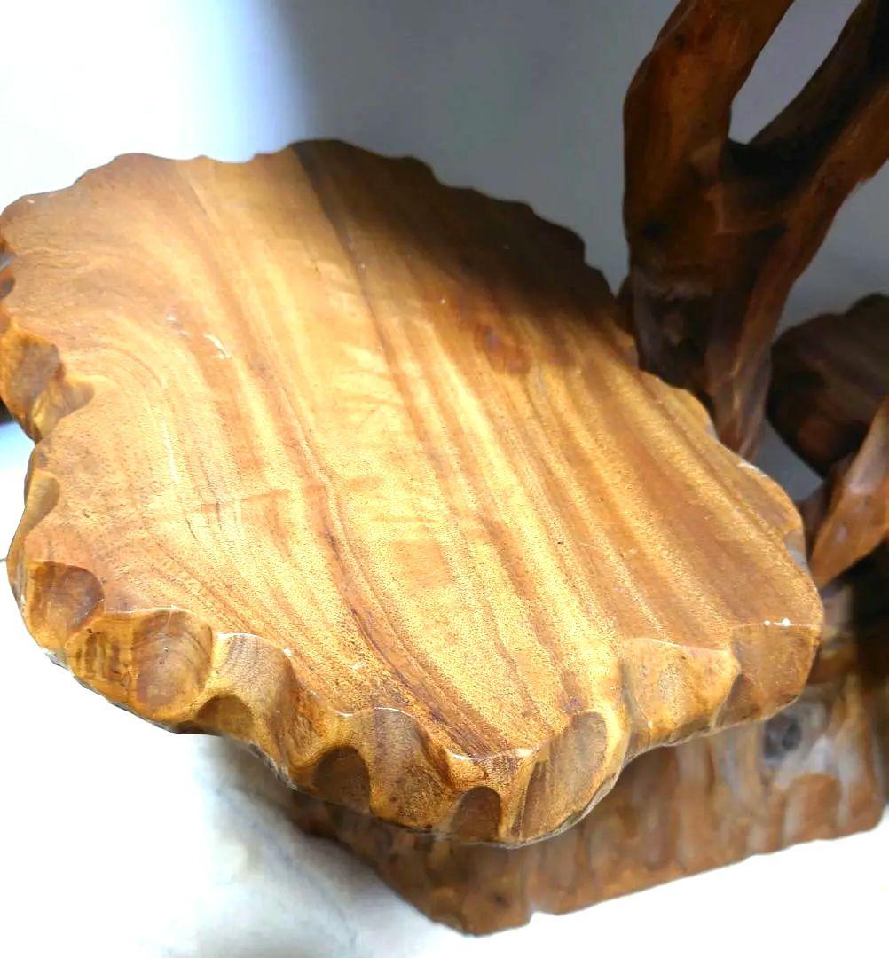 天然木 三段花台 香炉台 高さ66cm華道 生け花 アジアンテイストアンティーク