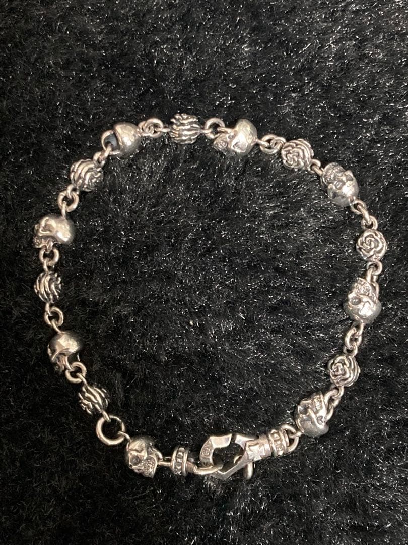 DEAL DESIGN ディールデザイン スカルズ＆ローゼスブレスレット