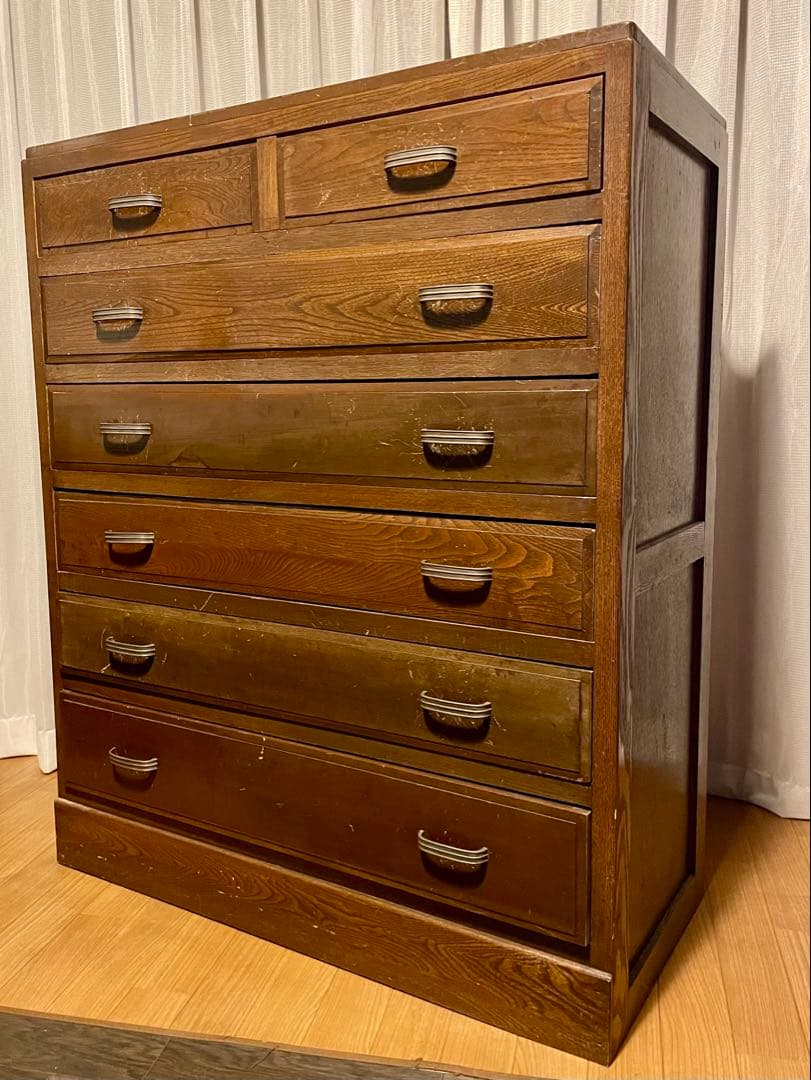 木製タンス ダークブラウン　アンティーク　レトロ