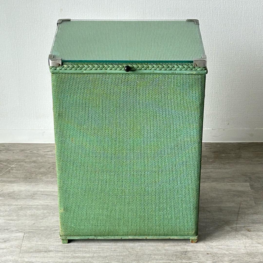 アンティーク 家具 ガラストップ リネンボックス 英国 197A