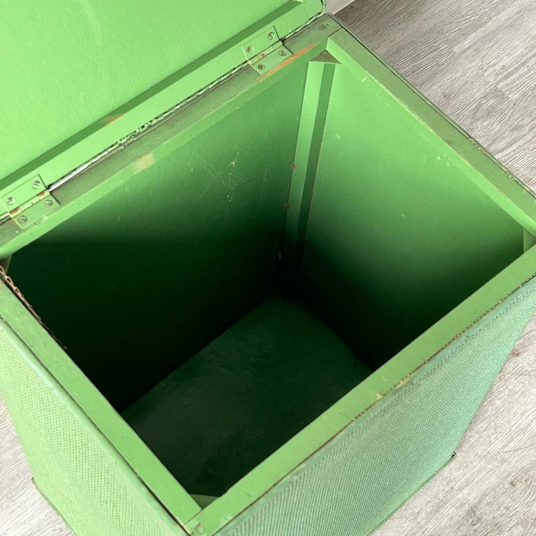 アンティーク 家具 ガラストップ リネンボックス 英国 197A