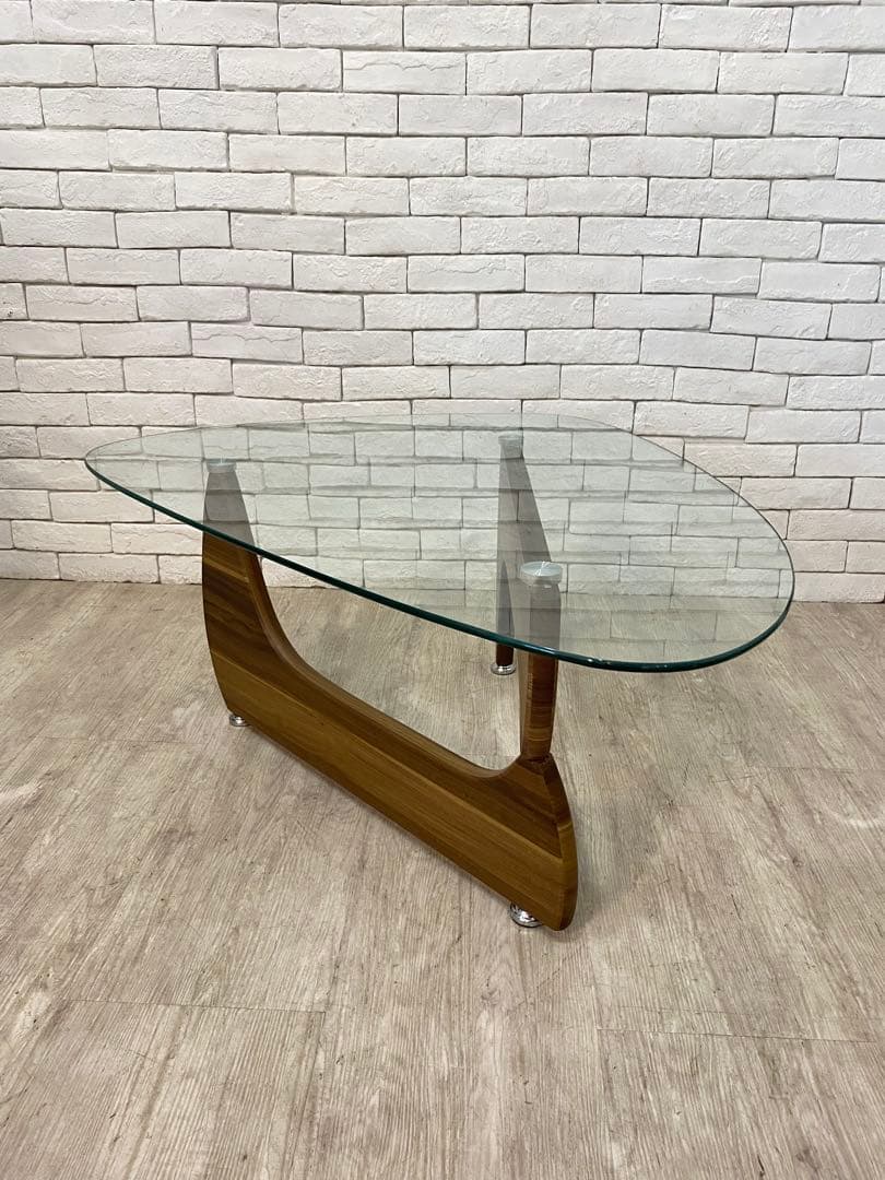 【東京都内23区配送無料】イサムノグチ　テーブル　ガラス　コーヒー　センター