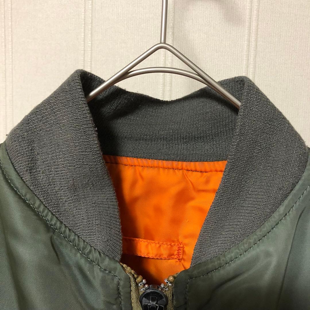 USA製 ALPHA MA-1 USAF ホワイトテープ フライトジャケット S