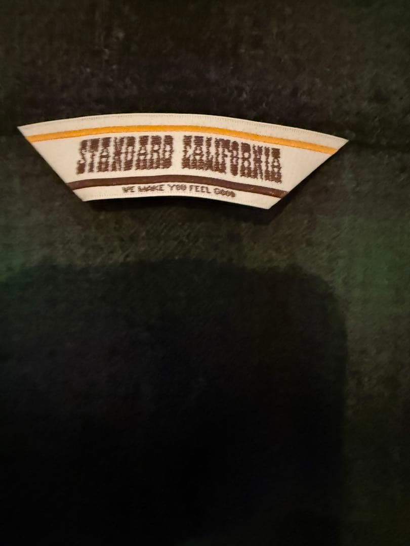 スタンダードカリフォルニア　オンブレ　チェックシャツ　ウール M グリーン　レア