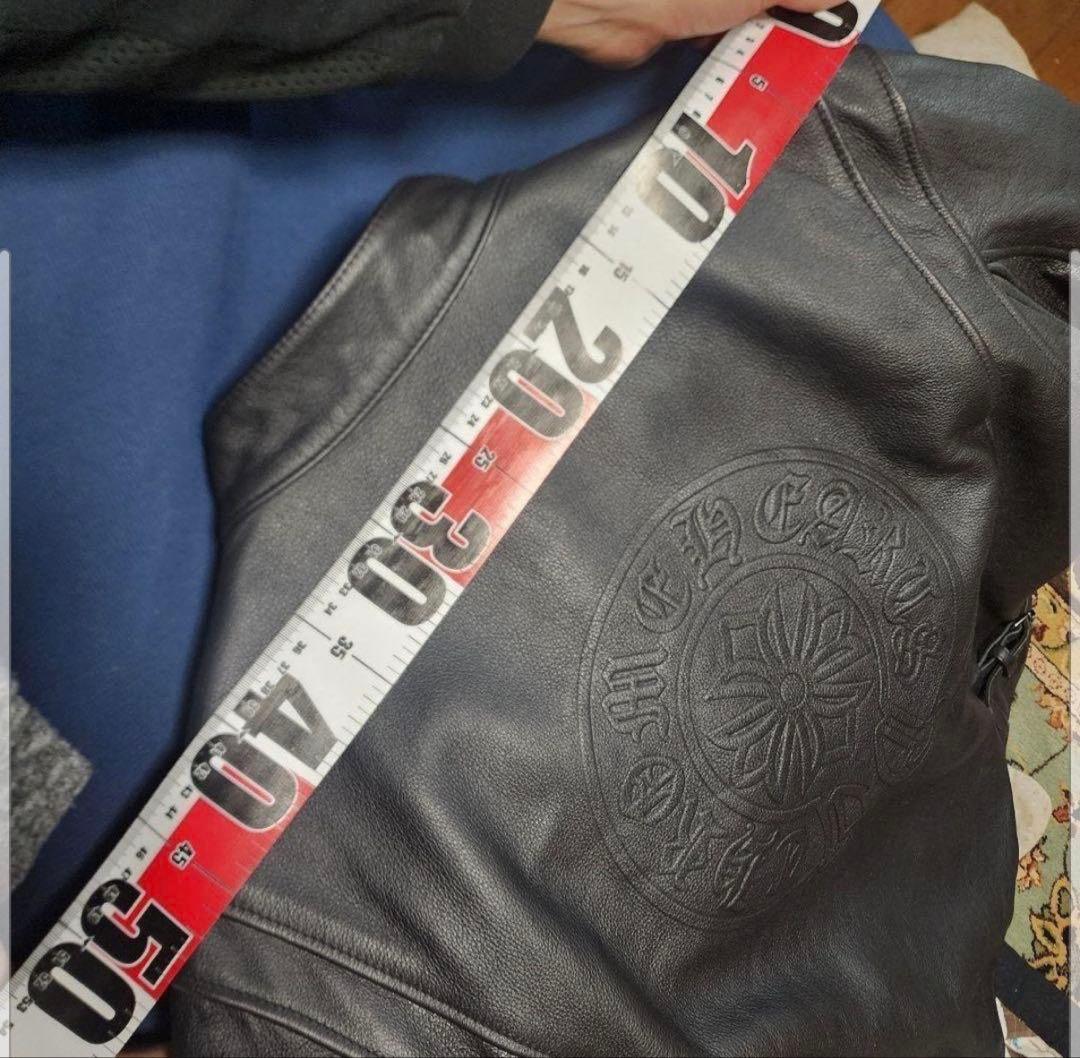 韓国製　クロスモチーフ　レザージャケット　M シングルライダース