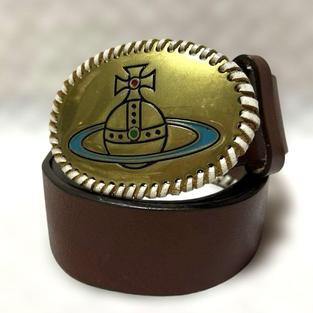 vivienne westwood ヴィヴィアン エンブレム　レザーベルト　レア