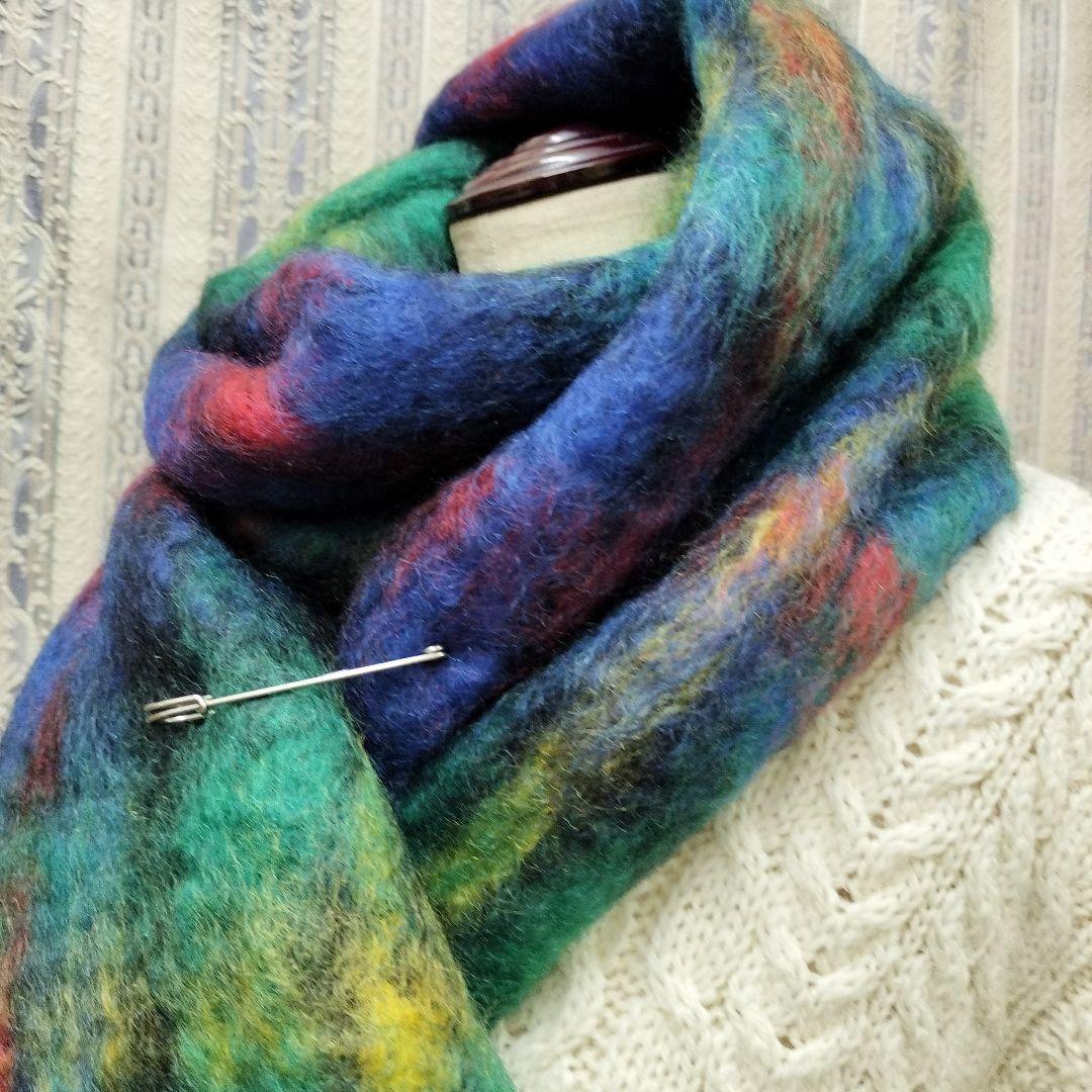 MANTAS EZCARAY スペイン製ピン付きストール　美品