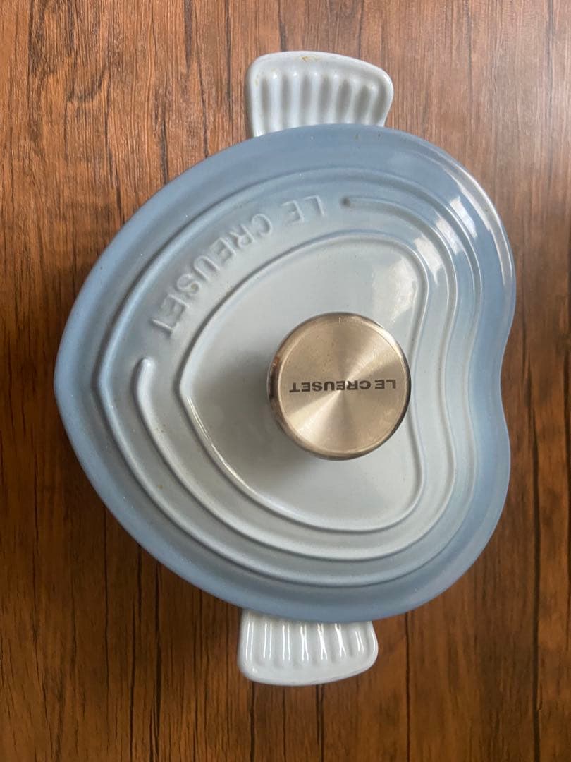 ル・クルーゼ　ココット・ダムール ループ コースタルブルー