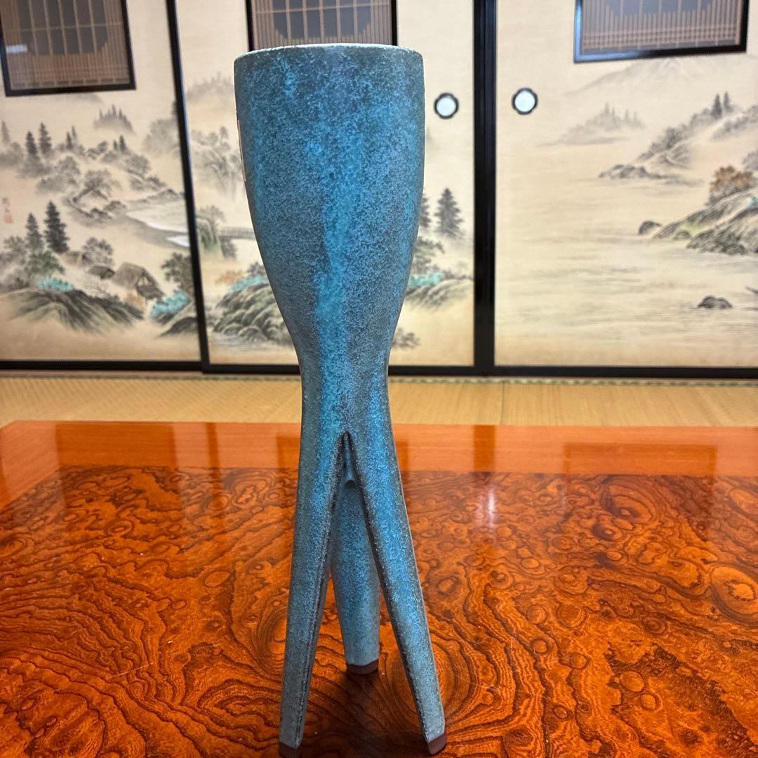 【未使用】小原流　池坊　草月流 嵯峨御流　いけばな　華道　変形花器　清山焼　2点