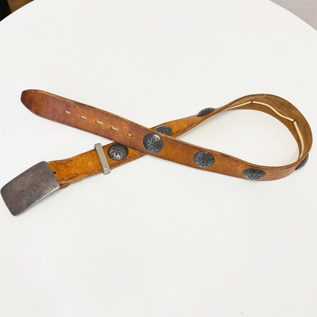 REDMOON 9連 バックル コンチョベルト シルバー928