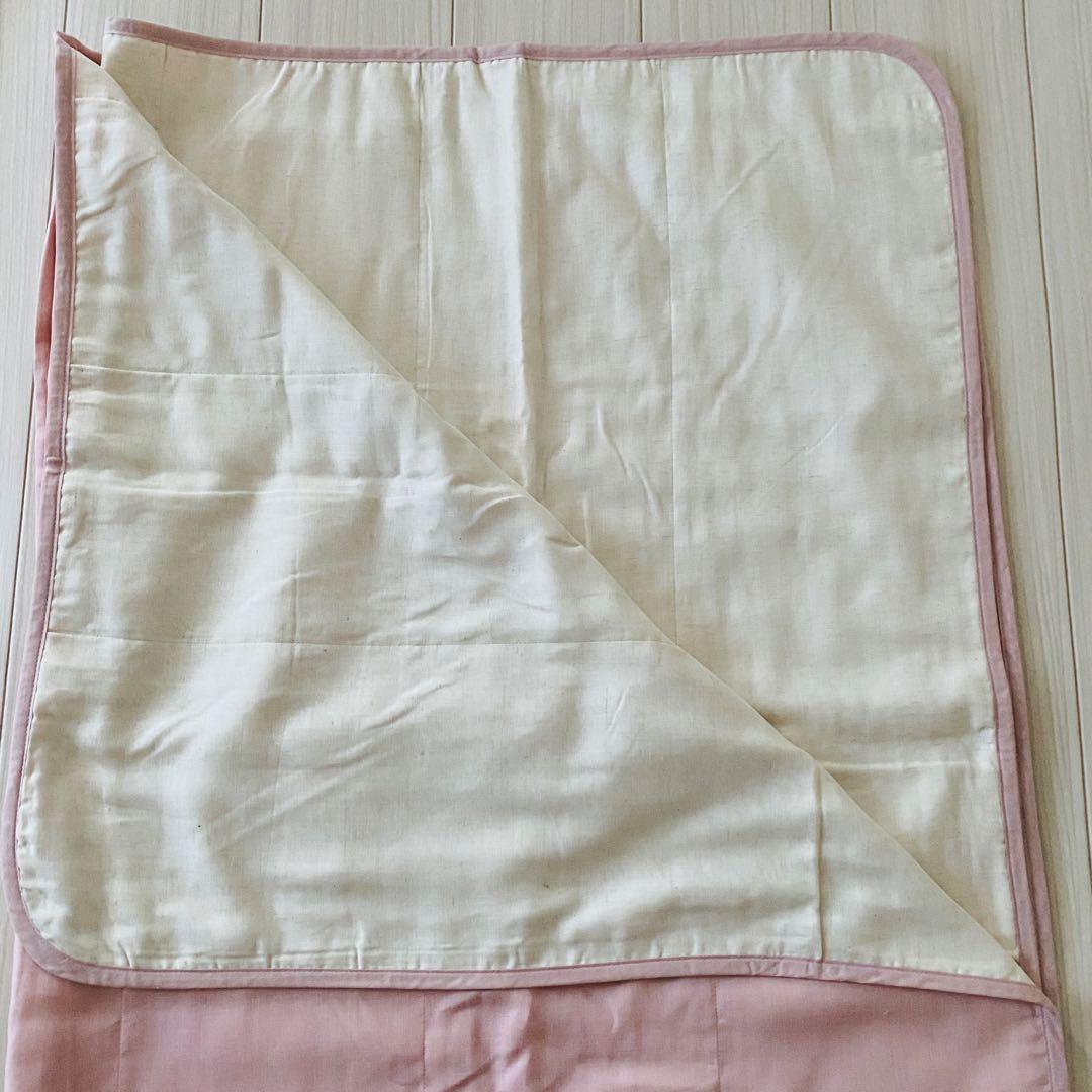 ☆訳あり☆ 新品 ガーゼケット 1枚 日本製 シングル ピンク 希少品 裏面麻混