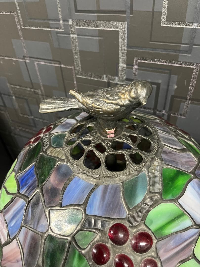 ステンドグラスランプ 大型 葡萄柄 フロアランプ アンティーク インテリア