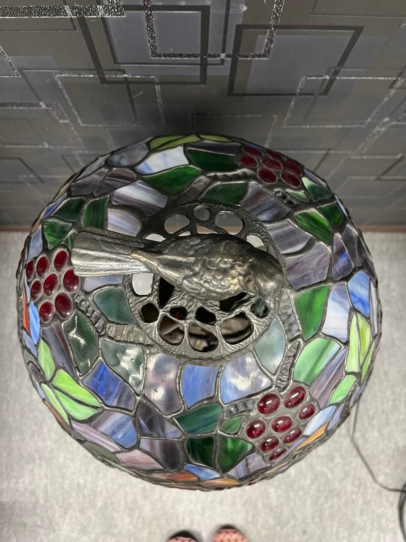 ステンドグラスランプ 大型 葡萄柄 フロアランプ アンティーク インテリア