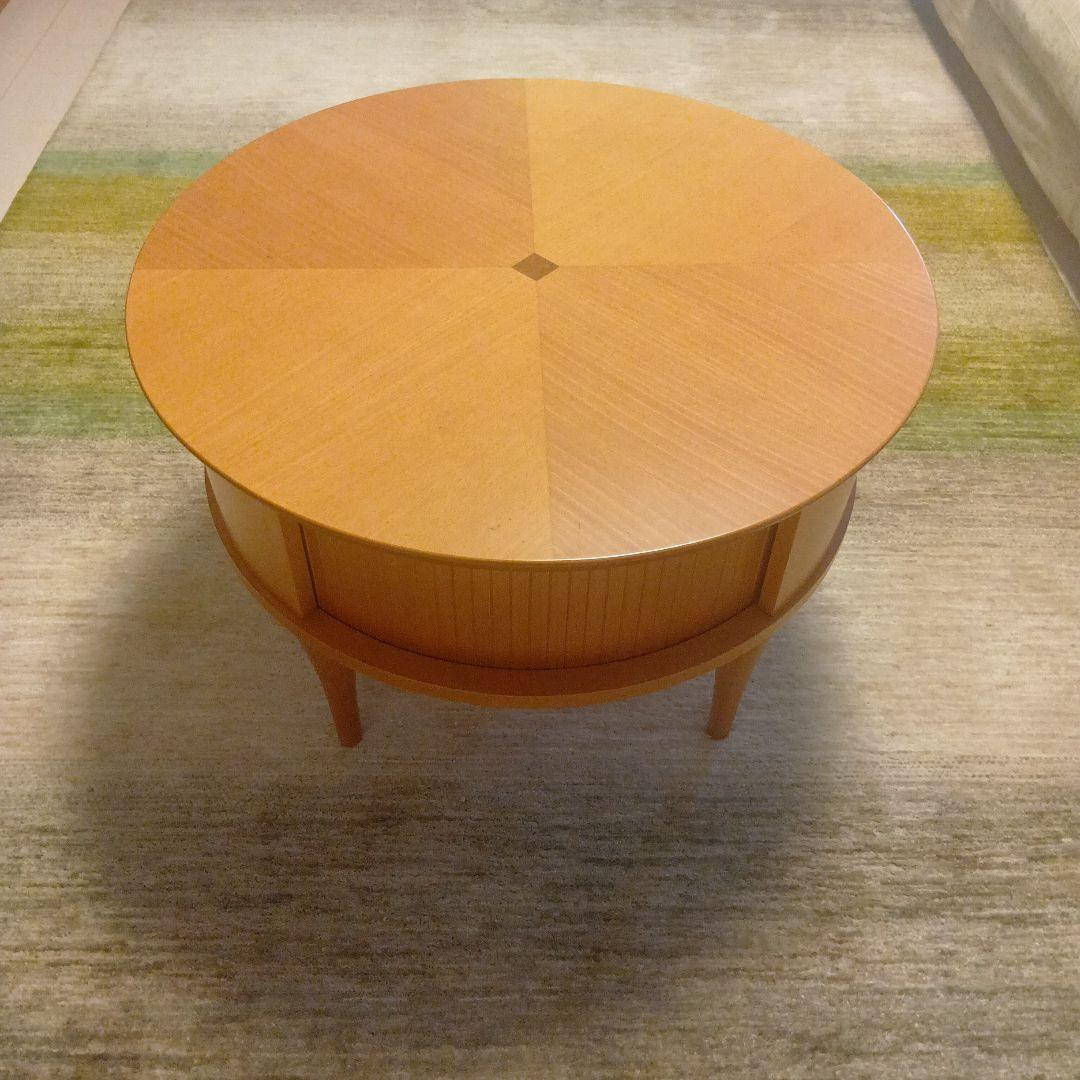 再値下げ★円形木製センターテーブル