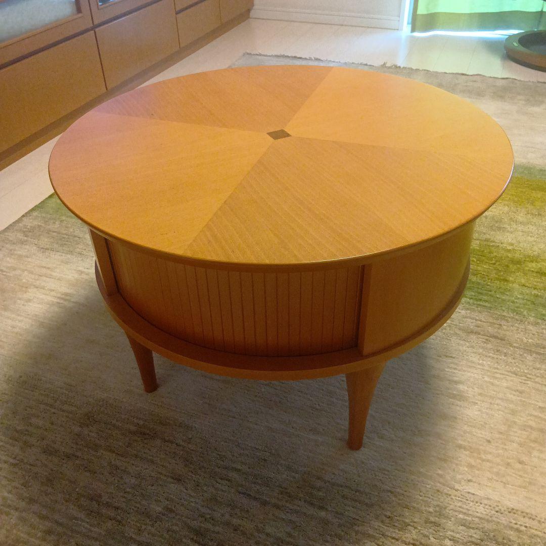 再値下げ★円形木製センターテーブル