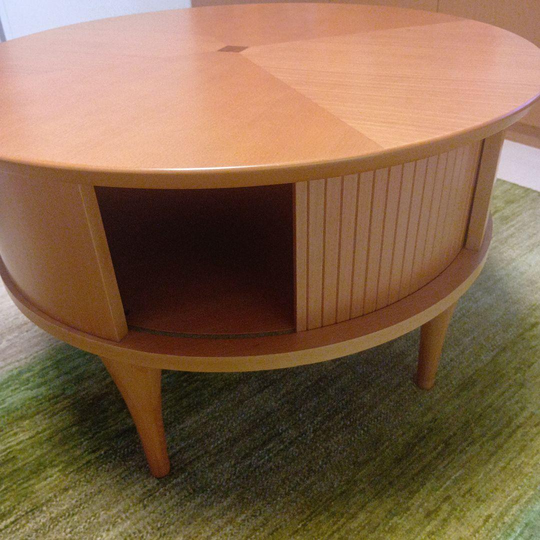 再値下げ★円形木製センターテーブル