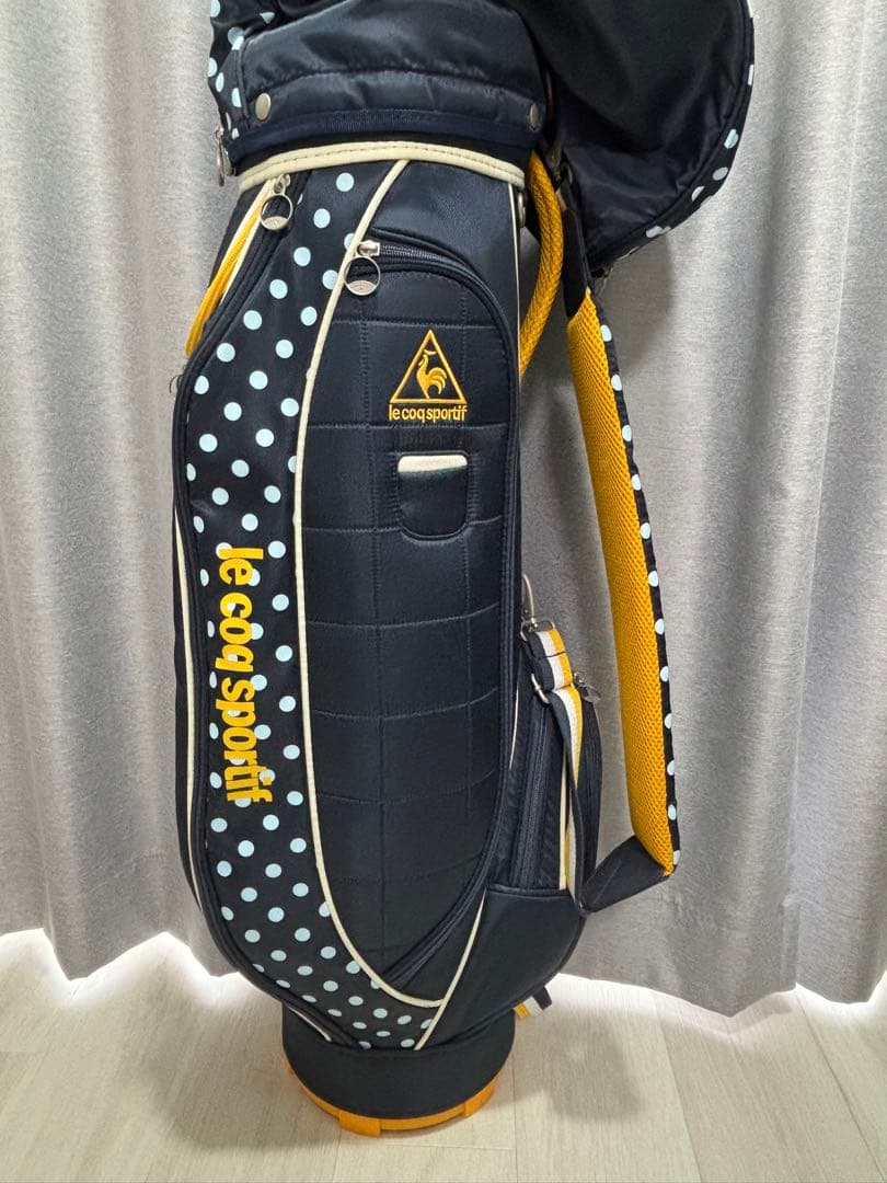 i*a様 新品訳あり　ルコックスポルティフゴルフ　レディスキャディーバック　水玉