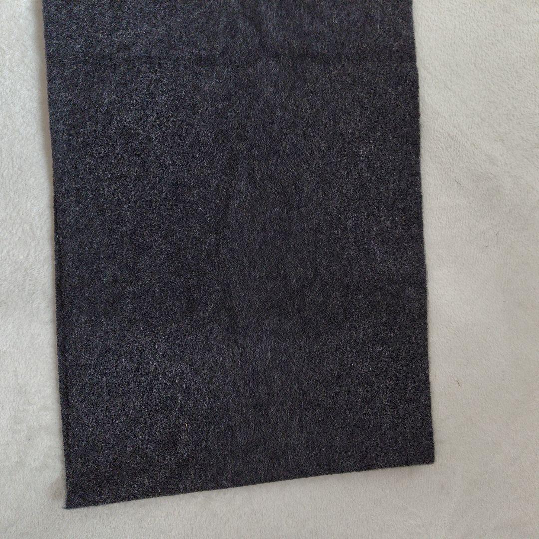 極美品　現行　サンローラン　カシミヤ100　マフラー　ユニセックス　レザータグ