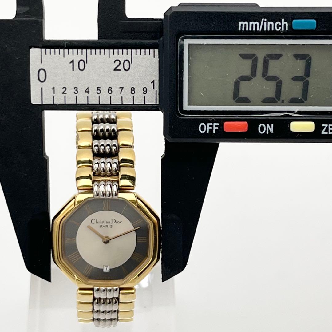 稼動 ディオール オクタゴン コンビ ゴールドべゼル 腕時計 Vintage
