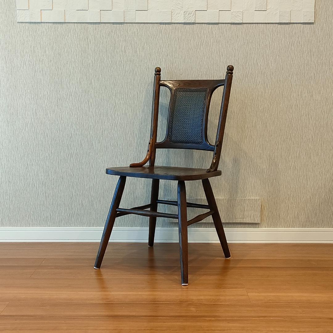 ヴィンテージ　Shin-Leeシンリー　ラタンバック　ダイニングチェア①