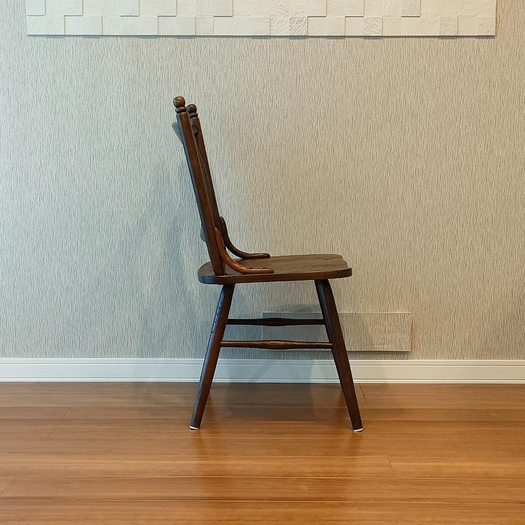 ヴィンテージ　Shin-Leeシンリー　ラタンバック　ダイニングチェア①