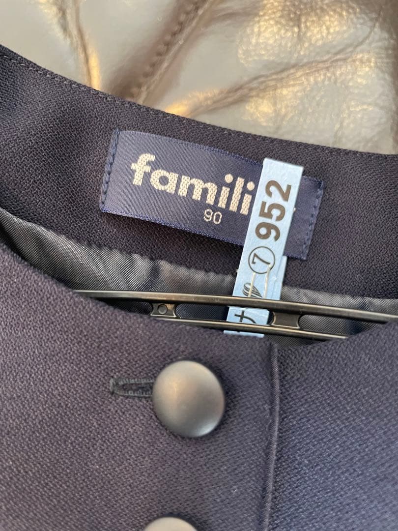 familiar ファミリア入園式お受験用ワンピース　アンサンブル　セット　90