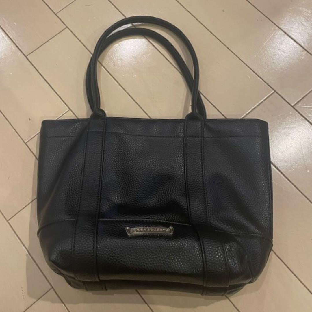 【あたし】スリーセメタリー　クロス　トートバッグ　黒