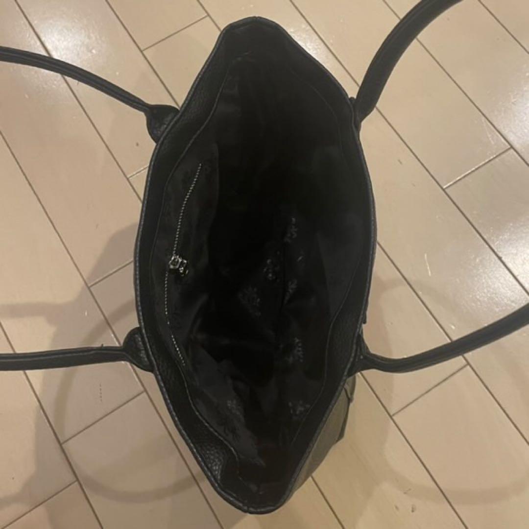 【あたし】スリーセメタリー　クロス　トートバッグ　黒