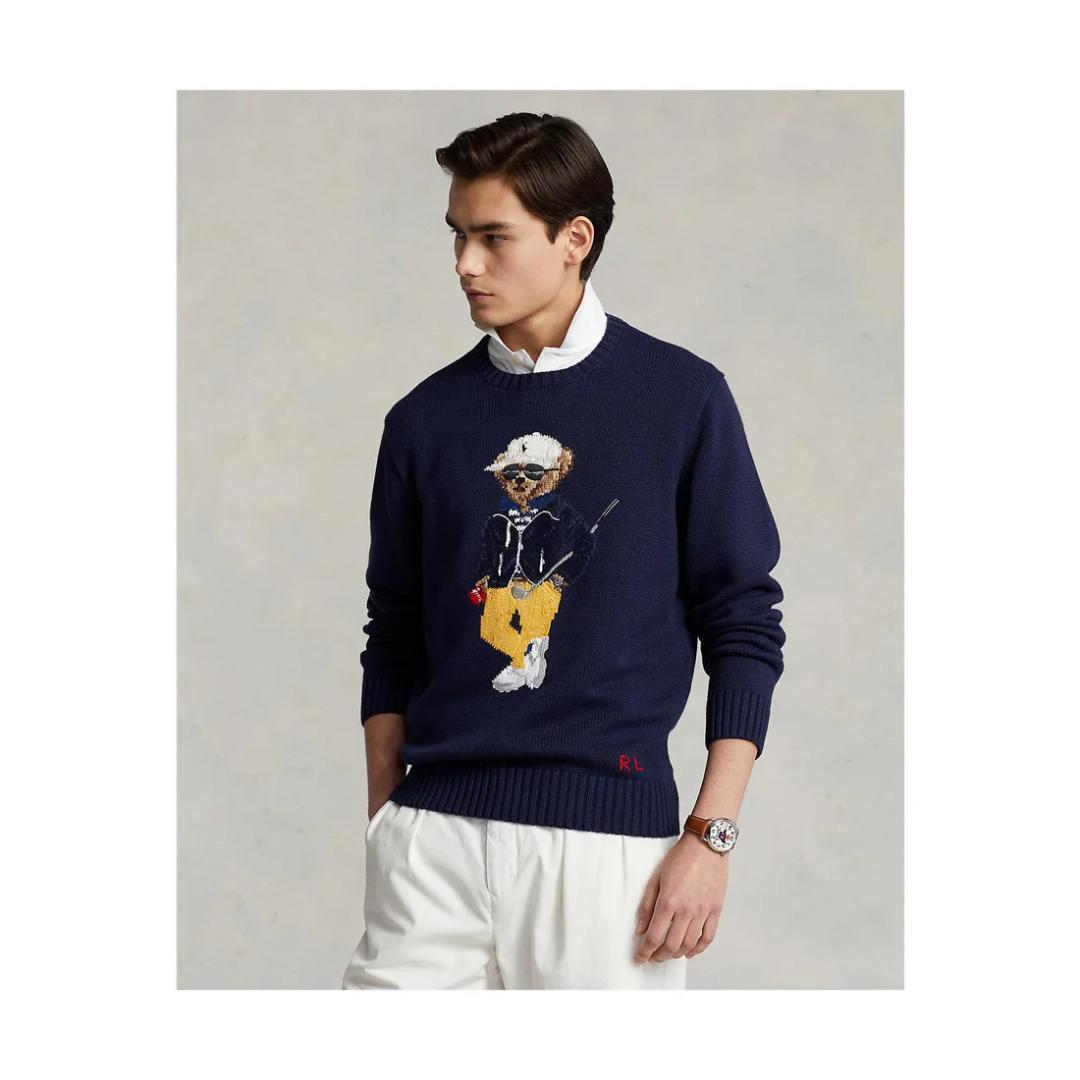 未使用 ポロベアコットンブレンドセーター XS S ゴルフ RLX POLO