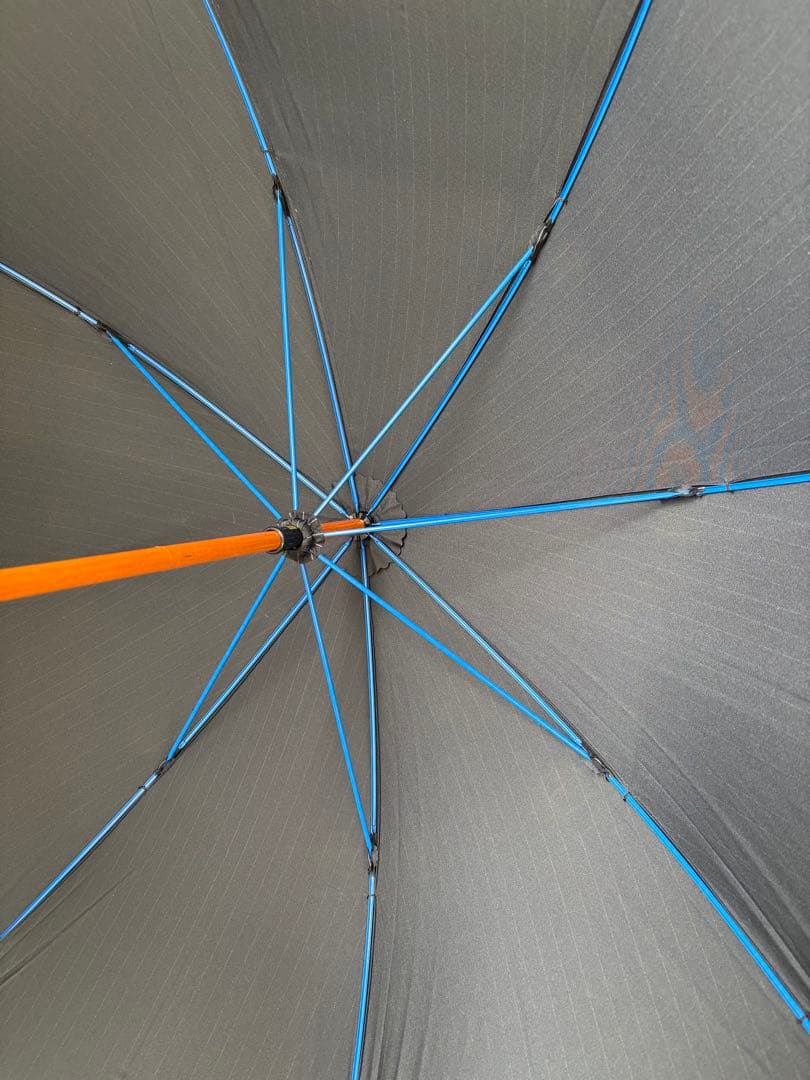 PaulSmith ネイビー　ピンストライプ　ブルー骨　長傘