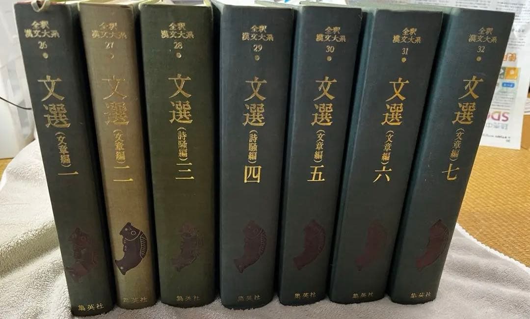 文選　全巻揃い　全釈漢文大系　※新釈漢文大系ではないです